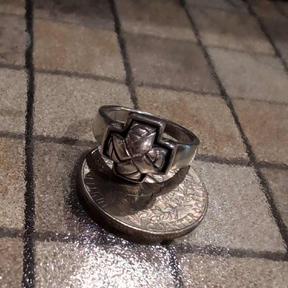 Sterling Silver Geometric Ring - image 7